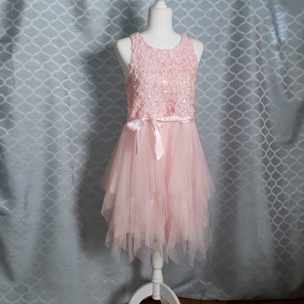 Justice girl's pink formal dress, size 20